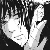 高冷男生黑白动漫头像侧脸头像