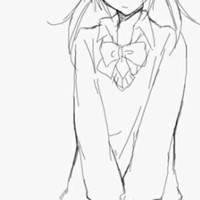 黑白动漫少女背影头像唯美壁纸