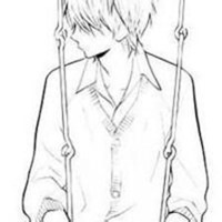 黑白女头像动漫