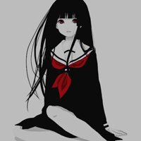 黑白动漫少女背影头像唯美壁纸