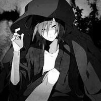 动漫烟头像黑白