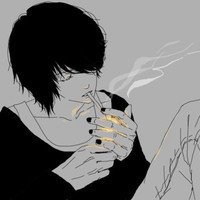 黑白动漫猫头像