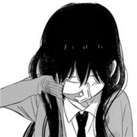 动漫女生黑白高清头像背影头像