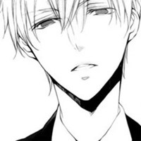 黑白两种颜色眼神呆呆动漫头像