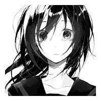 动漫女生黑白高清头像背影头像