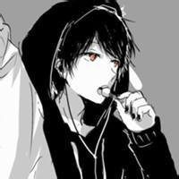 帅气黑白情侣头像动漫头像带字