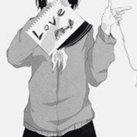 黑白动漫男头像