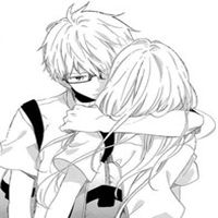 动漫清新[黑白红色调姐妹头像