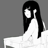 个性黑白动漫带字头像女生头像