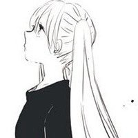 唯美伤感黑白动漫女生头像带字