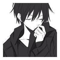 黑白微信头像动漫女生头像带字