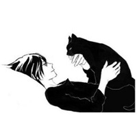 黑白孤独意境动漫女生头像背影