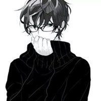 动漫头像侧脸长发美女头像黑白