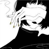 黑白动漫男头像