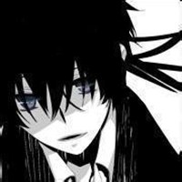 黑白动漫可爱男生头像带字可爱