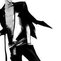 黑白男生头像动漫头像带字素材