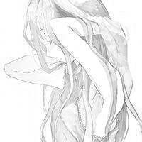 动漫女生背影黑白清新头像女生