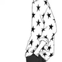 动漫女生黑白高清头像背影头像