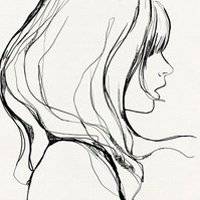 黑白女生头像动漫头像带字素材