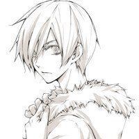 动漫头像侧脸长发美女头像黑白