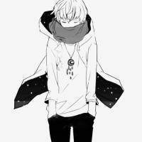 微信头像女生动漫黑白背影头像