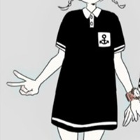 唯美黑白背影动漫头像女生头像