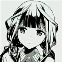 动漫女生黑白高清头像背影头像