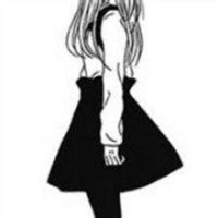 背影动漫女生伤感头像黑白头像