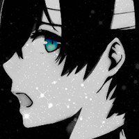 短发高冷动漫头像女生头像黑白