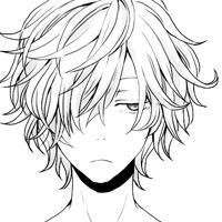 短发高冷动漫头像女生头像黑白