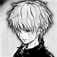 动漫烟头像黑白