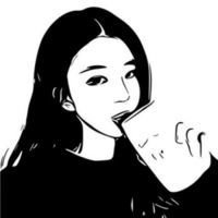 动漫黑白情侣头像背影头像一对