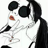 闺蜜黑白背影头像动漫头像一对