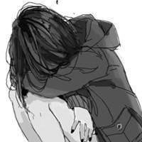 动漫女生背影黑白清新头像女生