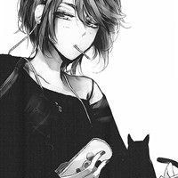 黑白动漫男头像