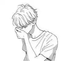 黑白动漫带连衣帽侧身情侣头像