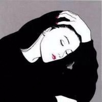 黑白动漫伤感头像女生头像带字