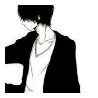 黑白女生头像动漫头像带字素材