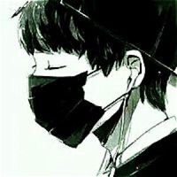 动漫烟头像黑白