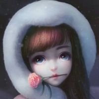 美女高冷黑白动漫头像侧脸头像