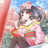 唯美日本和服美女动漫头像