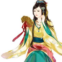 动漫头像侧脸长发美女头像黑白