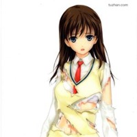 动漫美女唯美带字可爱