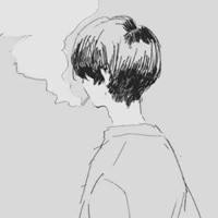 黑白伤感男动漫背影头像男生头像