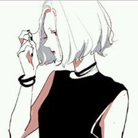 戴帽子黑白女生头像动漫人物