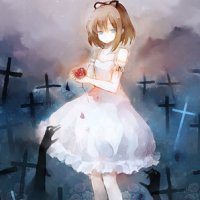 二次元黑白动漫头像女生头像