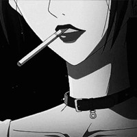 抽烟动漫女生女头像霸气十足
