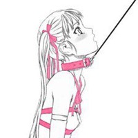 穿裙子动漫女生接过玫瑰头像