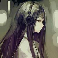 穿裙子动漫女生接过玫瑰头像