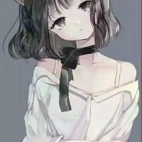 微信头像女生动漫侧面低着头